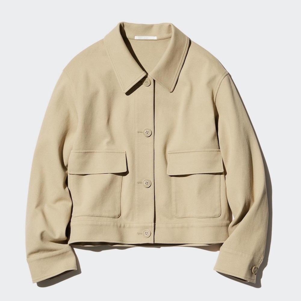 Uniqlo Jersey Relaxed Cropped Jacket